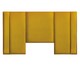 Jogo de Cabeceira Modular Veludo Autoadesivas Bauhaus II - Amarelo, Amarelo | WestwingNow