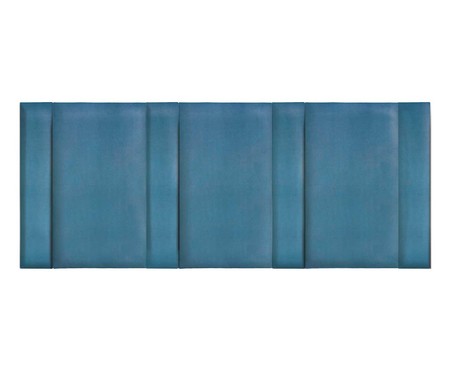 Jogo de Cabeceira Modular Veludo Autoadesivas Bauhaus - Azul | WestwingNow