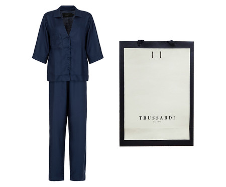 Presente Trussardi Pijama Longo Splendore Azul - GG | WestwingNow
