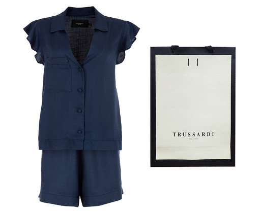 Presente Trussardi Pijama Curto Splendore Azul Marinho - M, Azul | WestwingNow