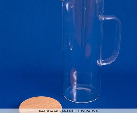 Jarra em Vidro Menegassi - Transparente e Bege | Westwing