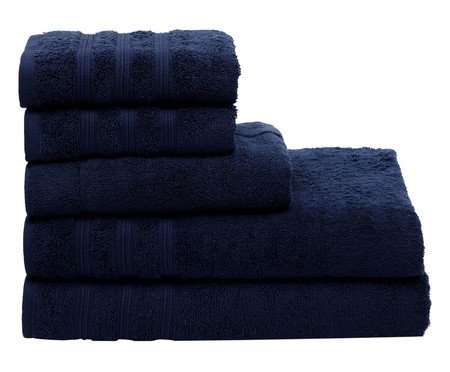 Jogo de Toalhas Bernardi Azul Marinho - 500 g/m² | WestwingNow