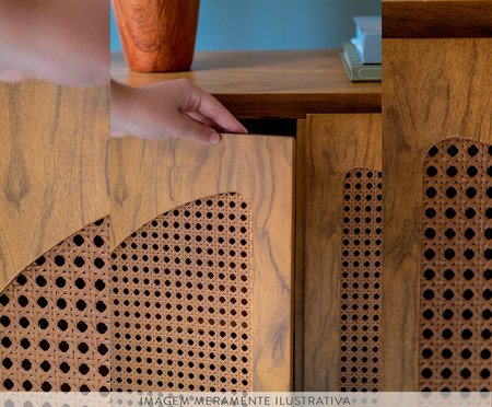 Buffet Okka Imbuia - Natural e Dourado | Westwing