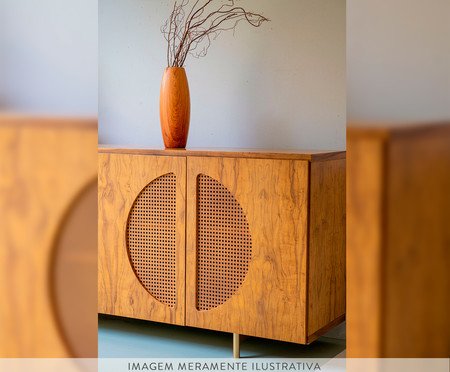 Buffet Okka Imbuia - Natural e Dourado | Westwing