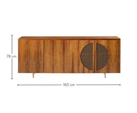 Buffet Okka Imbuia - Natural e Dourado | Westwing