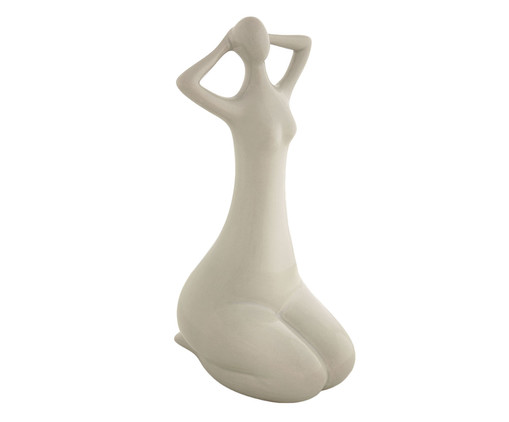 Escultura Mulher Beatrice - Cinza, Off White | WestwingNow