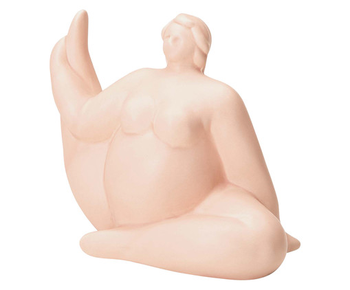 Escultura em Cerâmica Yoga Madeleine - Bege, Rosé | WestwingNow