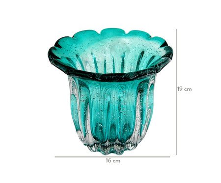 Vaso em Vidro Evie - Azul | Westwing