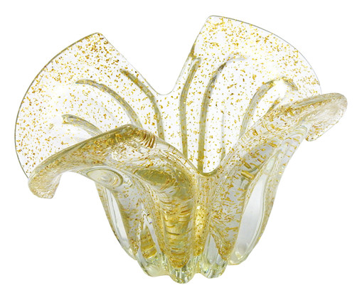 Vaso em Vidro Isabelle - Dourado, Dourado | WestwingNow