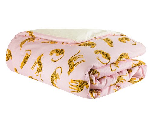 Duvet Essencialle Borogodó Animal Print - 150 Fios, Rosa | WestwingNow
