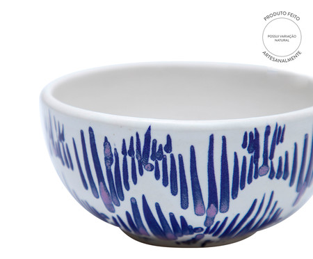 Bowl Artesanal Ikat - Branco e Azul Cobalto | WestwingNow