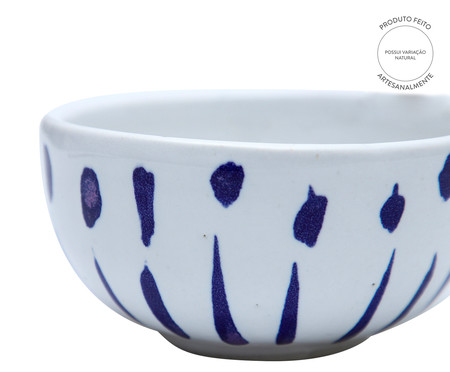 Bowl Artesanal Semente - Branco e Azul Cobalto | WestwingNow