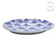 Prato para Sobremesa Artesanal Ikat - Branco e Azul Cobalto, Azul | WestwingNow