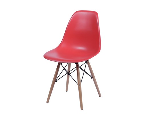 Cadeira Eames Wood - Vermelha, Laranja, Colorido | WestwingNow