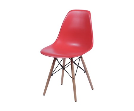 Cadeira Eames Wood - Vermelha