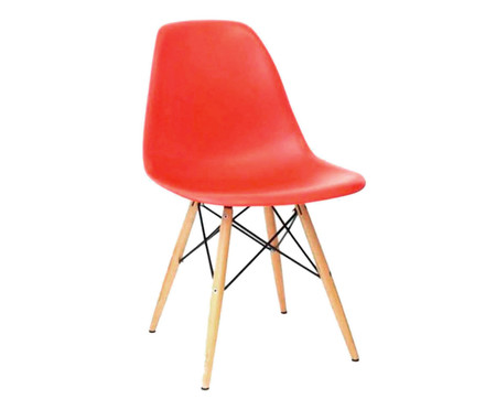 Cadeira Eames Wood - Vermelha