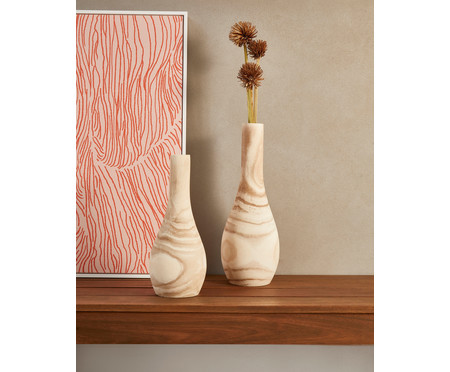 Jogo de Vasos em Madeira Diann | WestwingNow