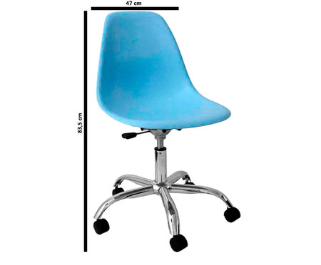 Cadeira com Rodízios Eames - Azul Claro | WestwingNow