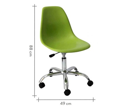 Cadeira com Rodízios Eames - Verde | WestwingNow
