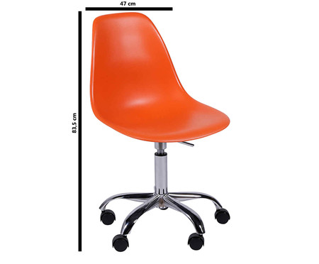 Cadeira com Rodízios Eames - Laranja | WestwingNow