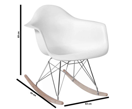Cadeira de Balanço Finella Wood - Branca | WestwingNow