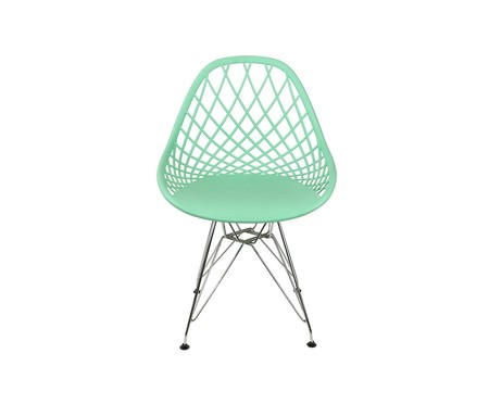 Cadeira Base Cromada Uller - Verde Menta