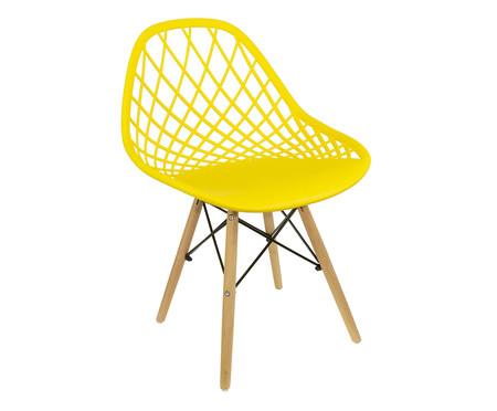 Cadeira Base em Madeira Uller - Amarelo | WestwingNow
