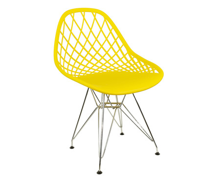 Cadeira Base Cromada Uller - Amarelo | WestwingNow