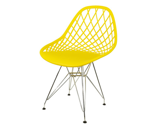 Cadeira Base Cromada Uller - Amarelo, Amarelo | WestwingNow