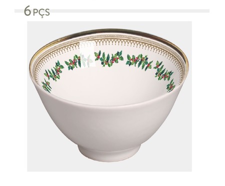Jogos de Bowls em Cerâmica Natalicia - Dourado e Verde