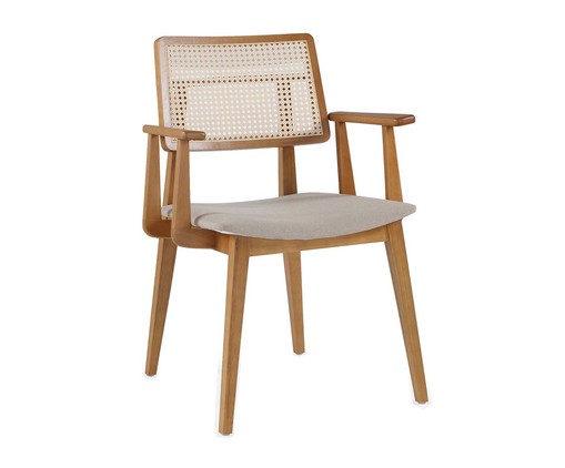 Cadeira com Braço Sapana - Freijó, Marrom | WestwingNow