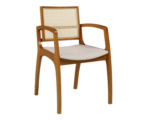 Cadeira com Braço Fuanti - Freijó, Marrom | WestwingNow