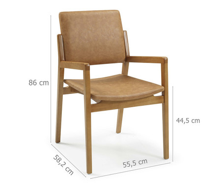 Cadeira com Braço Auma - Freijó | WestwingNow