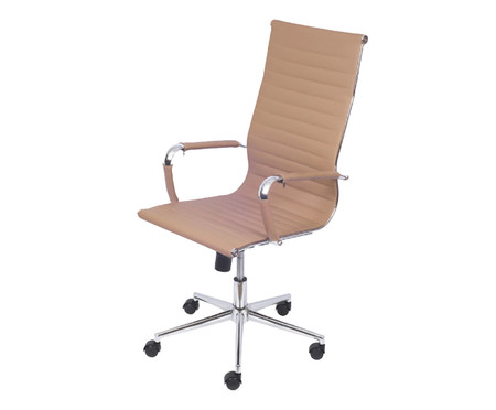 Cadeira de Escritório com Rodízios Glove Alta - Caramelo | WestwingNow