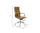 Cadeira de Escritório com Rodízios Glove Alta - Caramelo, Caramelo | WestwingNow