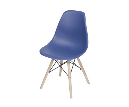 Cadeira Eames Wood - Azul Marinho, Azul | WestwingNow