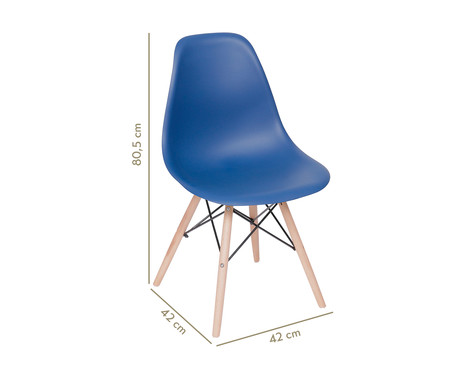 Cadeira Eames Wood - Azul Marinho | WestwingNow