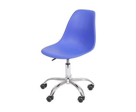 Cadeira com Rodízios Eames - Azul Escuro