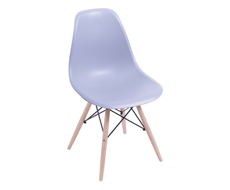 Cadeira Eames Wood - Cinza Gelo