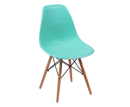Cadeira Eames Wood - Verde Tifanny