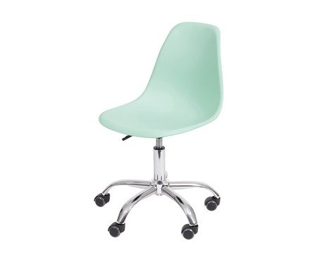 Cadeira com Rodizíos Eames - Verde Claro