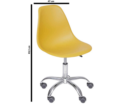 Cadeira com Rodízios Eames - Amarela | WestwingNow