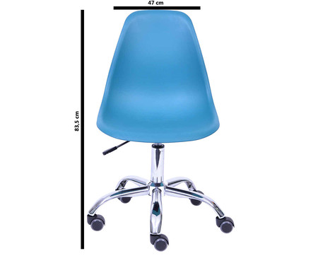Cadeira com Rodízios Eames - Azul Petróleo | WestwingNow