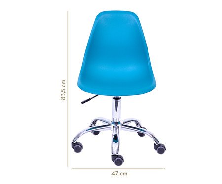 Cadeira com Rodízios Eames - Azul Petróleo | Westwing