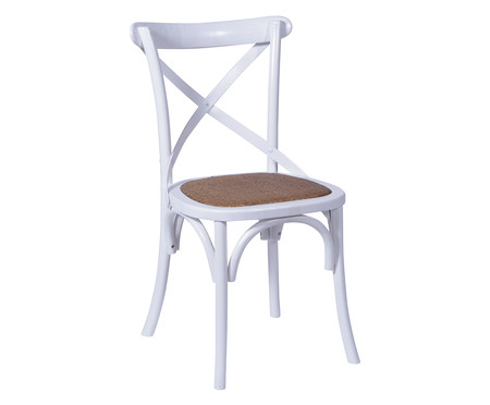 Cadeira de Madeira Cross - Branca