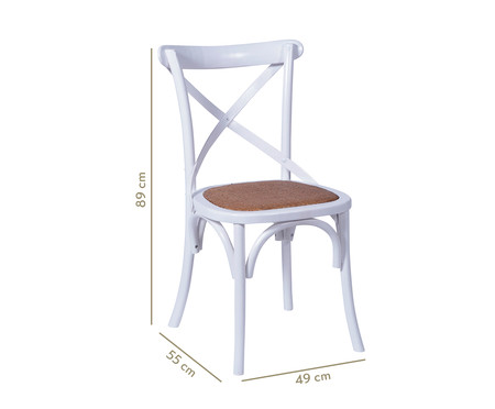 Cadeira de Madeira Cross - Branca | WestwingNow