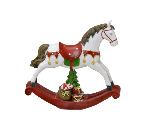 Cavalo Natalino em Resina Marie, Vermelho, Branco,Verde | WestwingNow