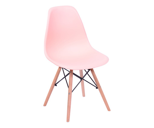 Cadeira Eames Wood - Salmão, Branco, Colorido | WestwingNow