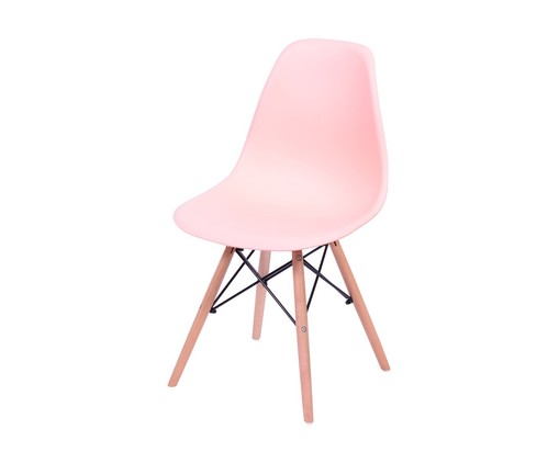 Cadeira Eames Wood - Salmão, Branco, Colorido | WestwingNow