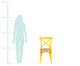 Cadeira de Madeira Cross - Amarela, Amarelo, Colorido | WestwingNow